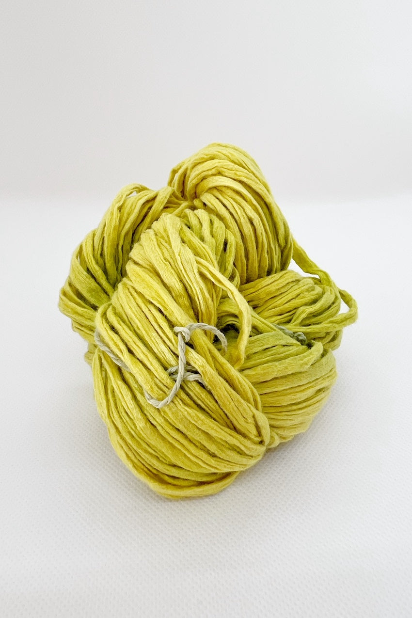 n34 Indigo dyed sheer soft silk tape Habu Textiles