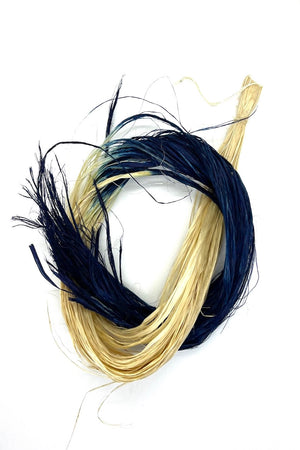 aos-15 indigo dyed "asa-o taima" hemp fiber