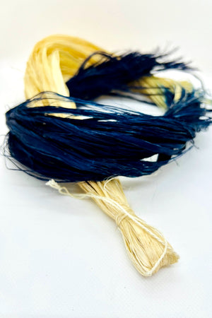 aos-15 indigo dyed "asa-o taima" hemp fiber