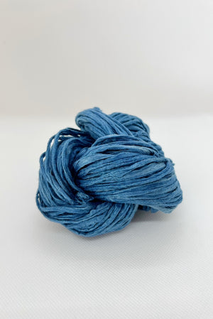 n-34 Indigo dyed sheer soft silk tape