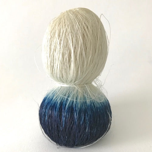 aos-18 indigo hand tied ramie