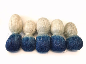 aos-18 indigo hand tied ramie