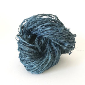 N-120 indigo chubby kibiso silk